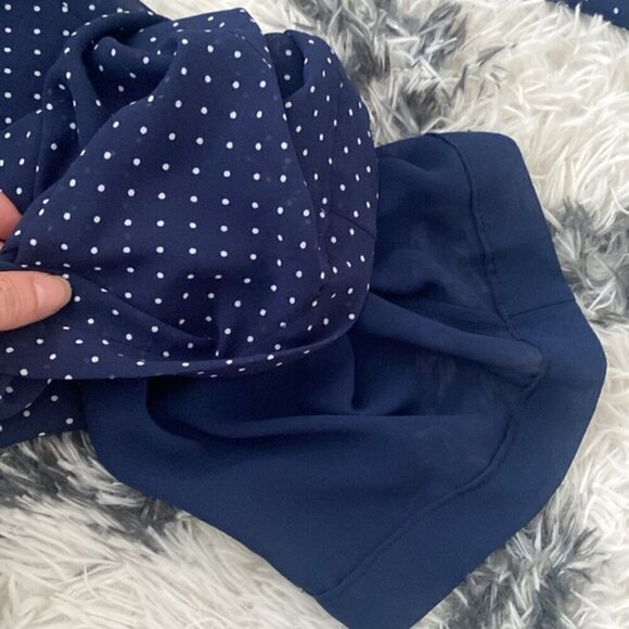 Michael Michael Kors Polka Dot Georgette Wide-Leg Trousers - Picture 7 of 7